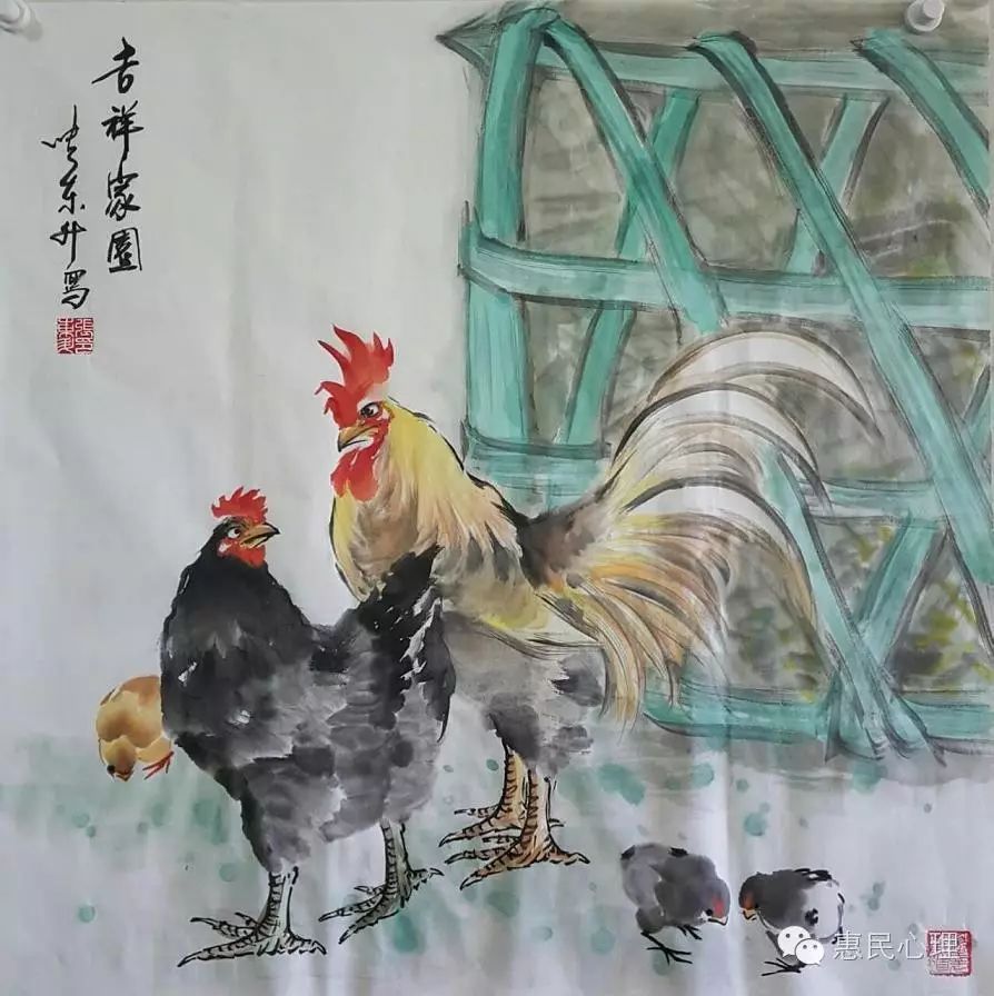 张东升"鸡画"欣赏(下)|惠民心理