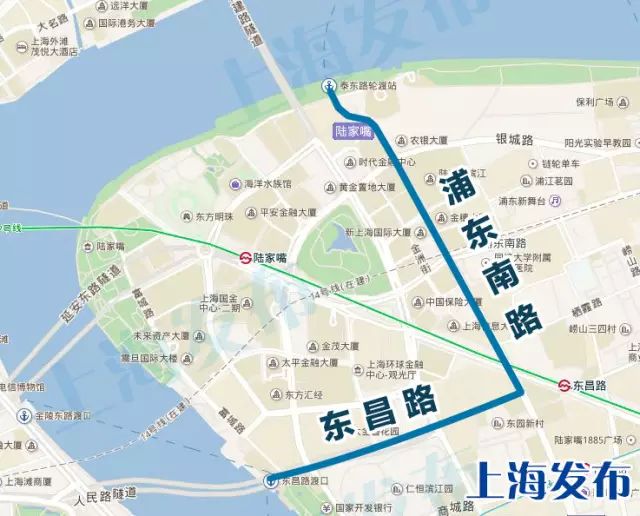 明珠塔路(丰和路-滨江大道) 陆家嘴西路(陆家嘴环路-滨江大道) 名商