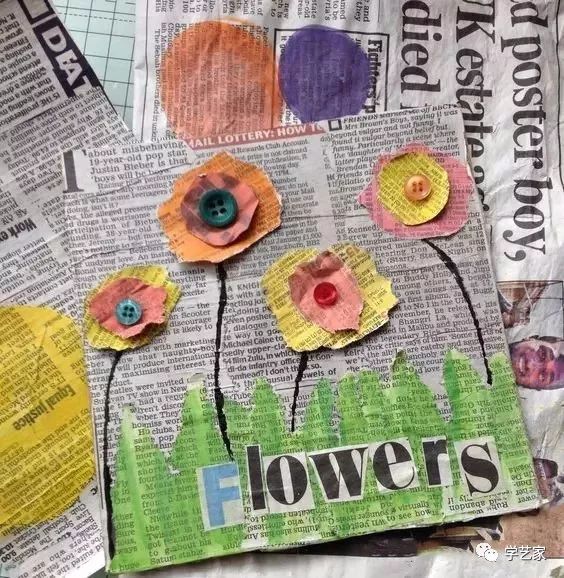 粘贴艺术画 | 一张报纸轻松搞定孩子的手工作业!