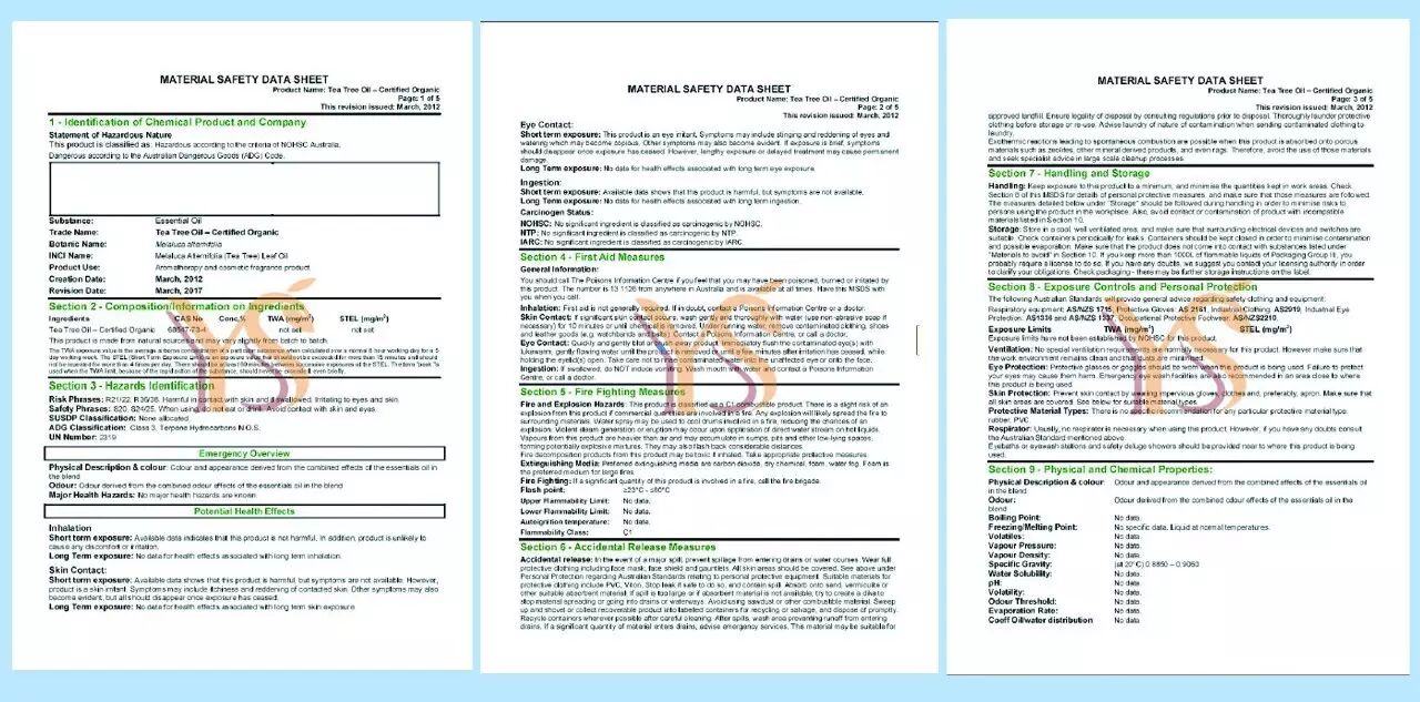 YS开云网页版在线登录网站
澳洲茶树精油MSDS