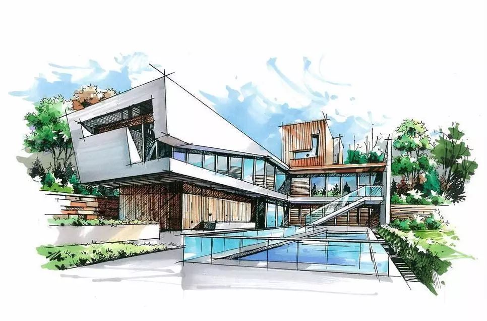 景观,建筑,室内手绘效果图