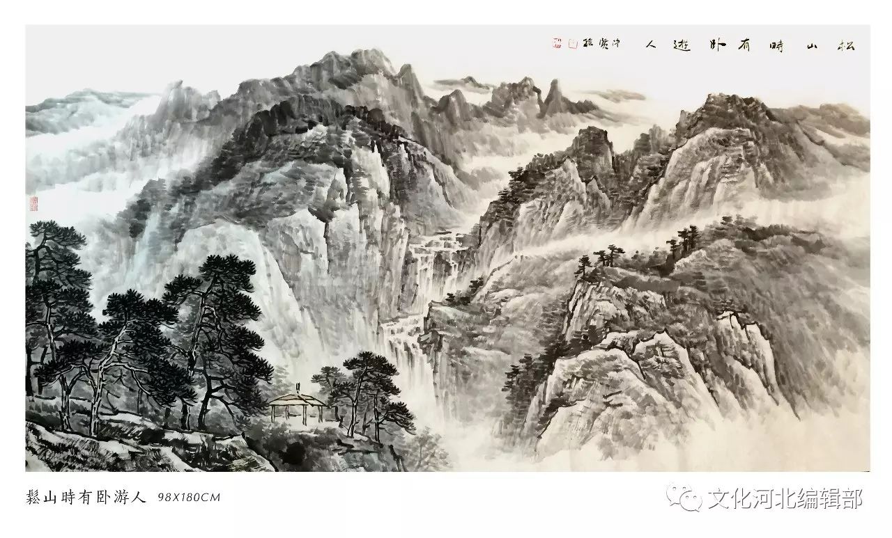 书画名家一带江山如画谈周仲贤的山水画