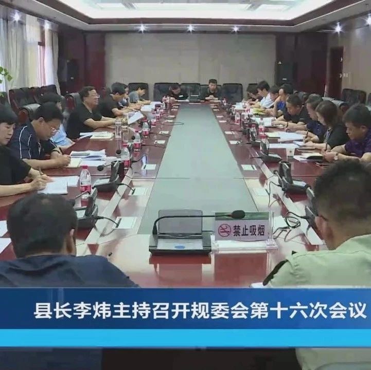 县长李炜主持召开规委会第十六次会议