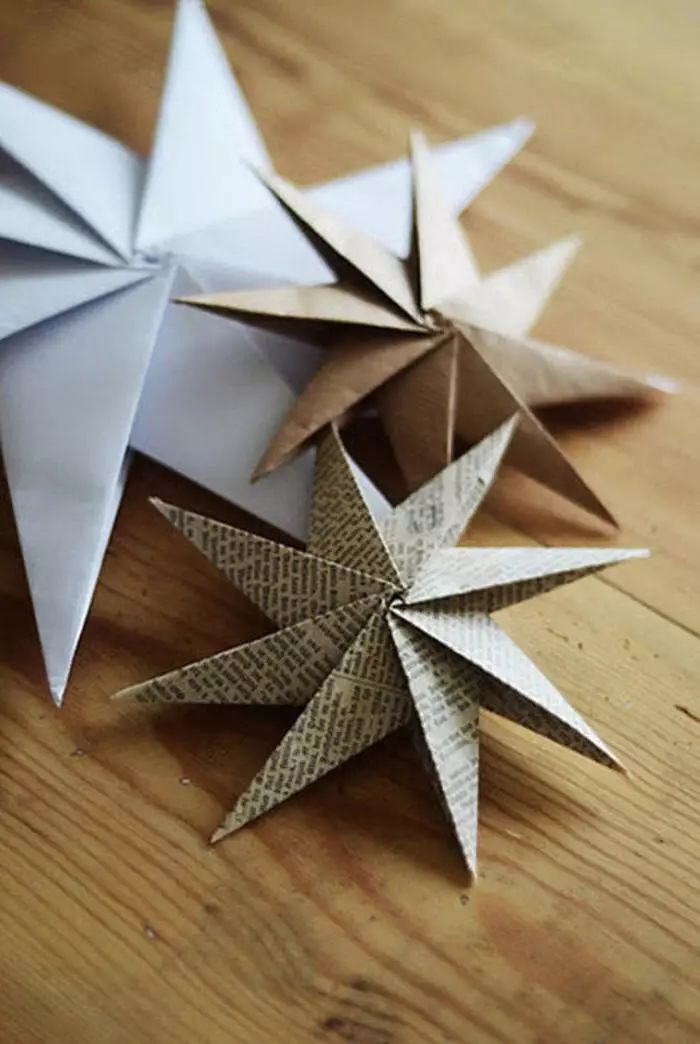 手工折纸制作:炫酷八角星的折法