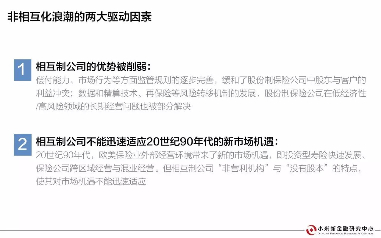 30页PPT解读相互保险 | 小米新金融研究中心发布 30页PPT解读相互保险 | 小米新金融研究中心发布