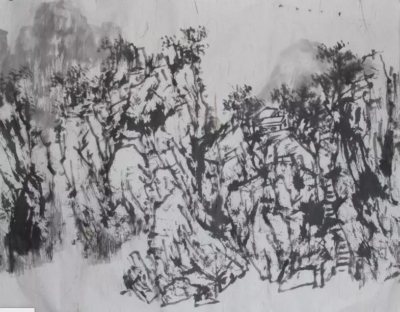 申世辉山水画工作室"泼墨散锋大写意山水画技法研究"系列公益讲座开课