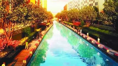 内秦淮河北段太平桥至竺桥整治效果图