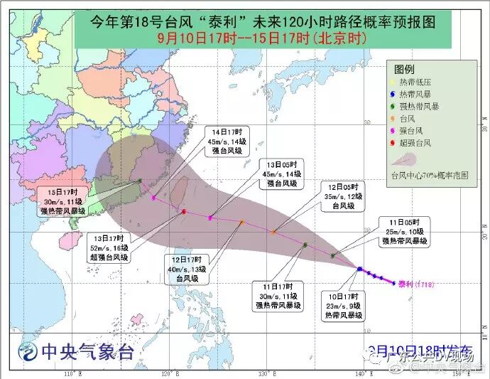 台风“泰利”已于昨晚生成 或超越“天鸽”成为风王