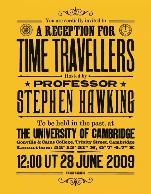 ▲霍金发出的请柬。