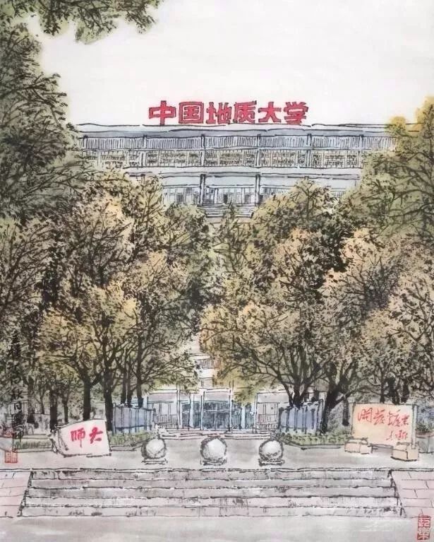 他用中国水墨画 描绘"美丽地大"