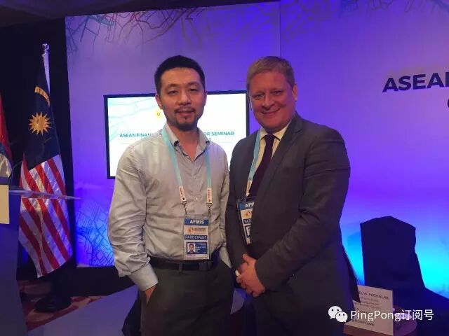 PingPong CMO Aaron 与欧盟-东盟商业理事会执行董事合影