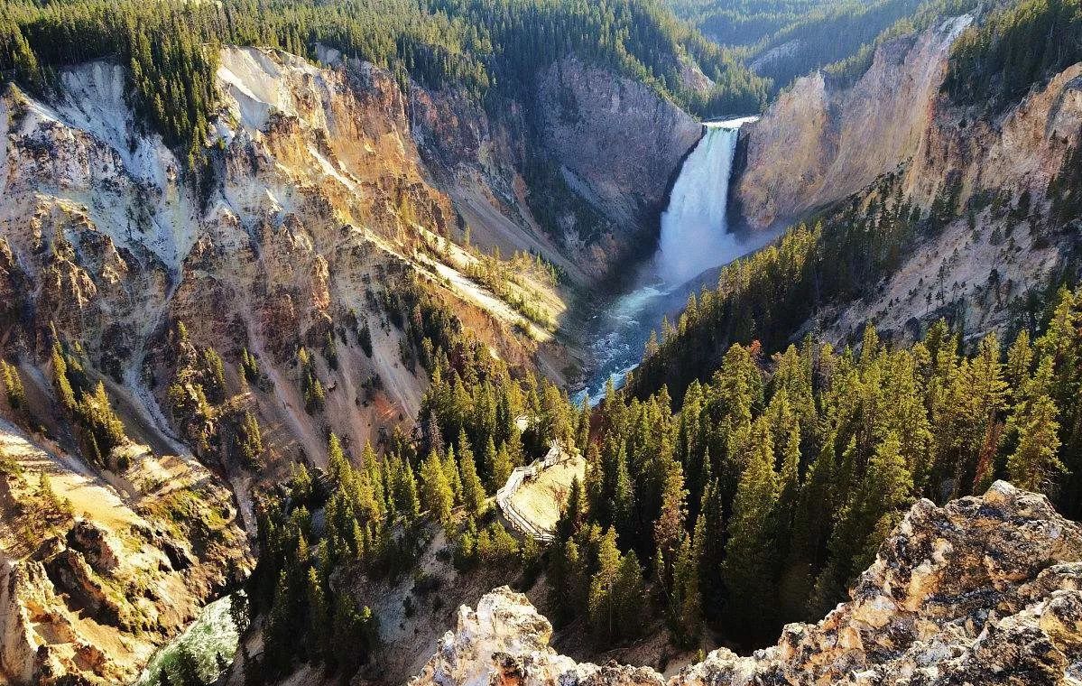 the grand canyon of the yellowstone 体验黄石公园的大峡谷 ▲lower