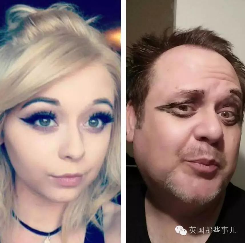 老爹模仿女儿的性感照 这辣眼画风就这么成了网红