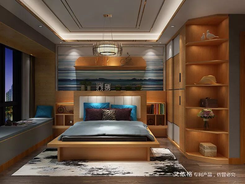 艾依格全屋定制图片 流行的推拉门衣柜效果图_5