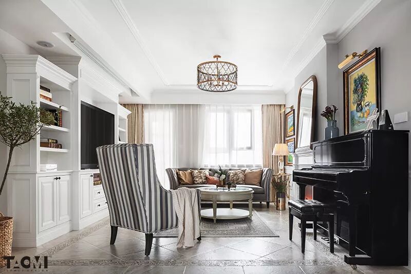 设计分享 ▏162㎡混搭美式风情，复古与现代的艺术享受