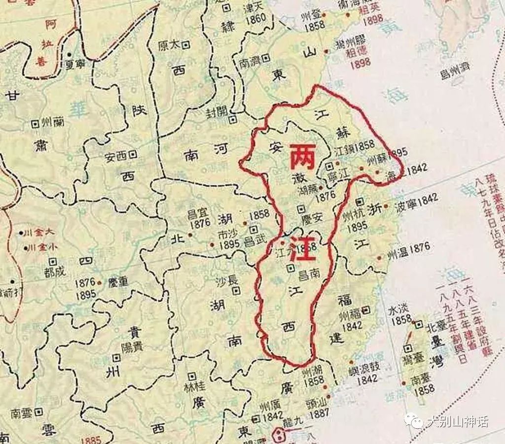 清代的两江地区比明朝南直隶还要大一点,即江苏,安徽和江西三图片