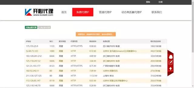 发布代理ip的网站