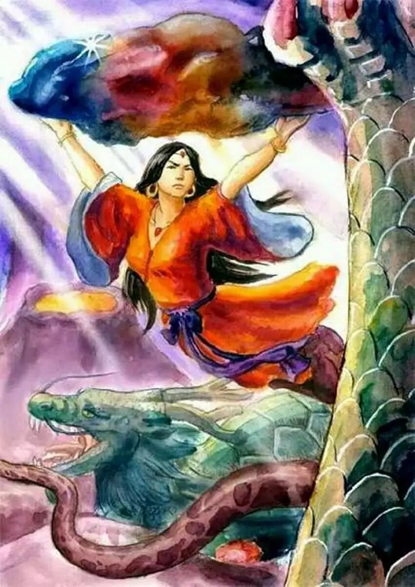 盘古开天辟地女娲造人之后,水神共工一向与火神祝融不合,他率领虾兵蟹