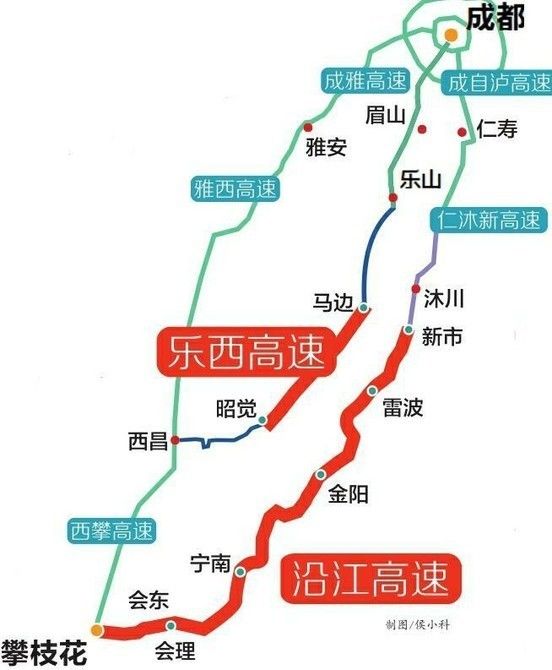 美姑县,止于昭觉县南侧,接g7611线昭通至西昌段高速公路,路线长约170