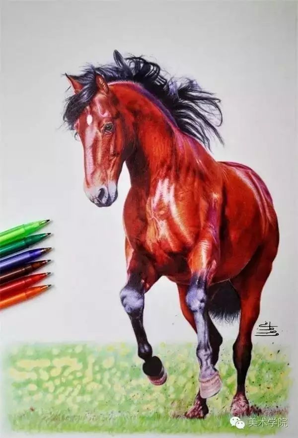 彩铅画什么的都弱爆了,我只用圆珠笔