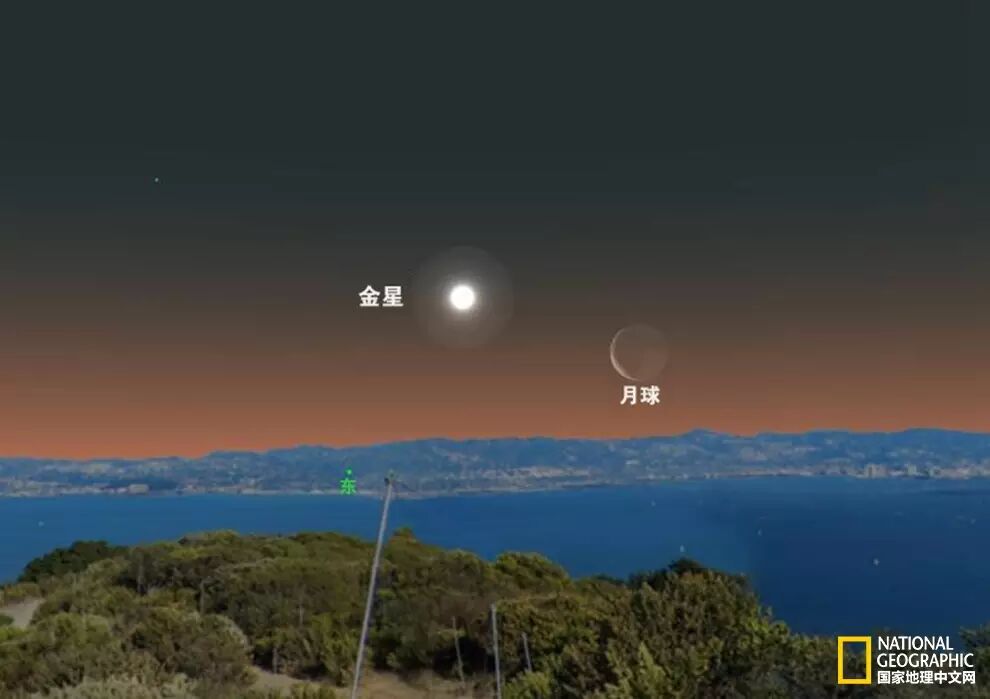 4月23日，金星会出现在月亮附近。
插图：A.FAZEKAS, SKYSAFARI