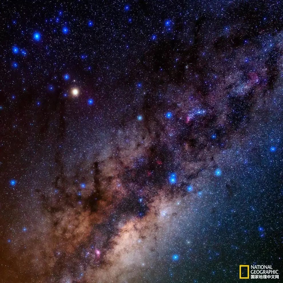 银河,天蝎座,人马座,礁湖星云,人马座恒星云和心宿二.