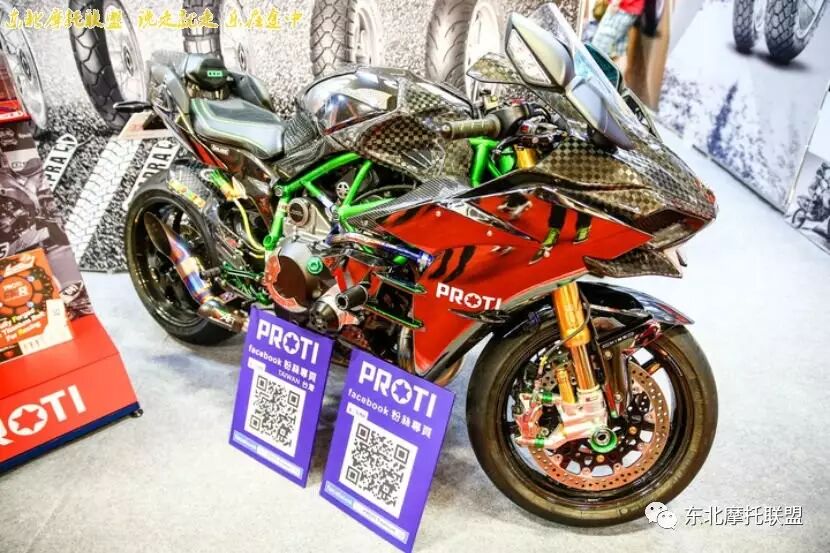 proti螺丝,现场展出精品kawasaki h2精品改装车款