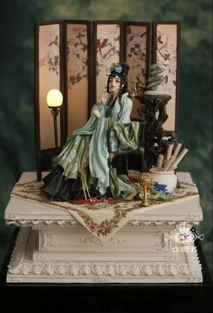 把中国古风美人做成蛋糕后,他拿下世界金奖.国际评委