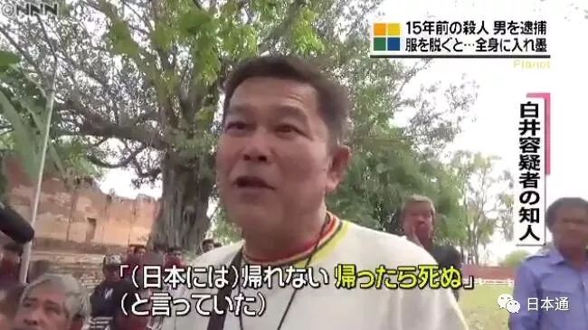 据白井繁治在当地的朋友透露"他(指白井繁治)曾说过不能回日本,回去