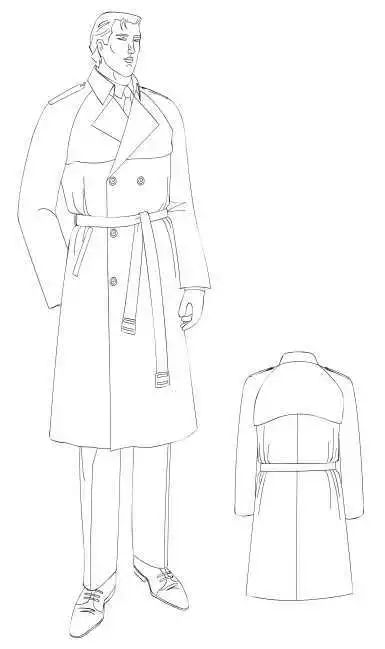 男装结构design套餐:风衣,衬衫,中山装,西服,唐装,燕尾服