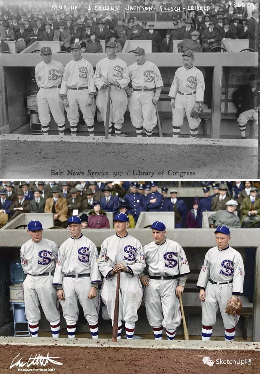 Hippo Vaughn, Chicago Cubs, 1914 (photo colorized by Mancave Pictures)