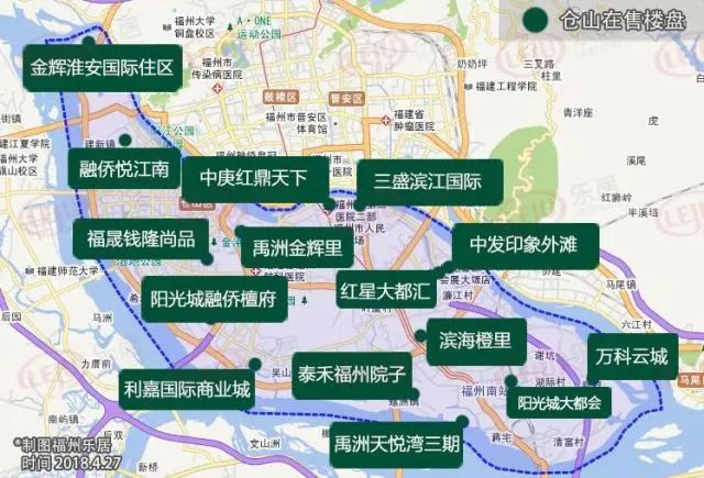 双版块核心 房产热点聚焦 福晟钱隆尚品项目位于仓山区 金洲南路与