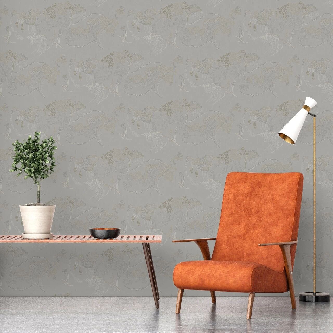 布鲁斯特墙纸图片《清风漫舞》 中式风格墙布效果图_6