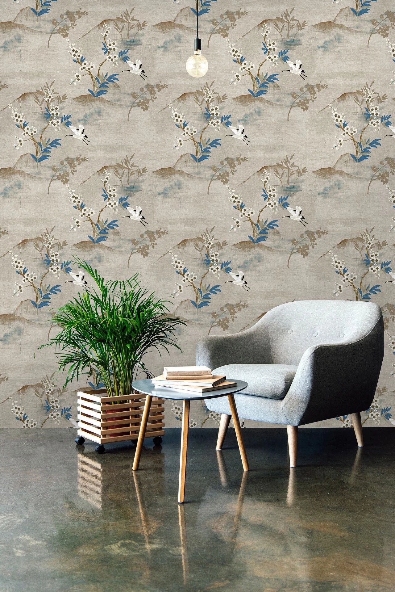 布鲁斯特墙纸图片《清风漫舞》 中式风格墙布效果图