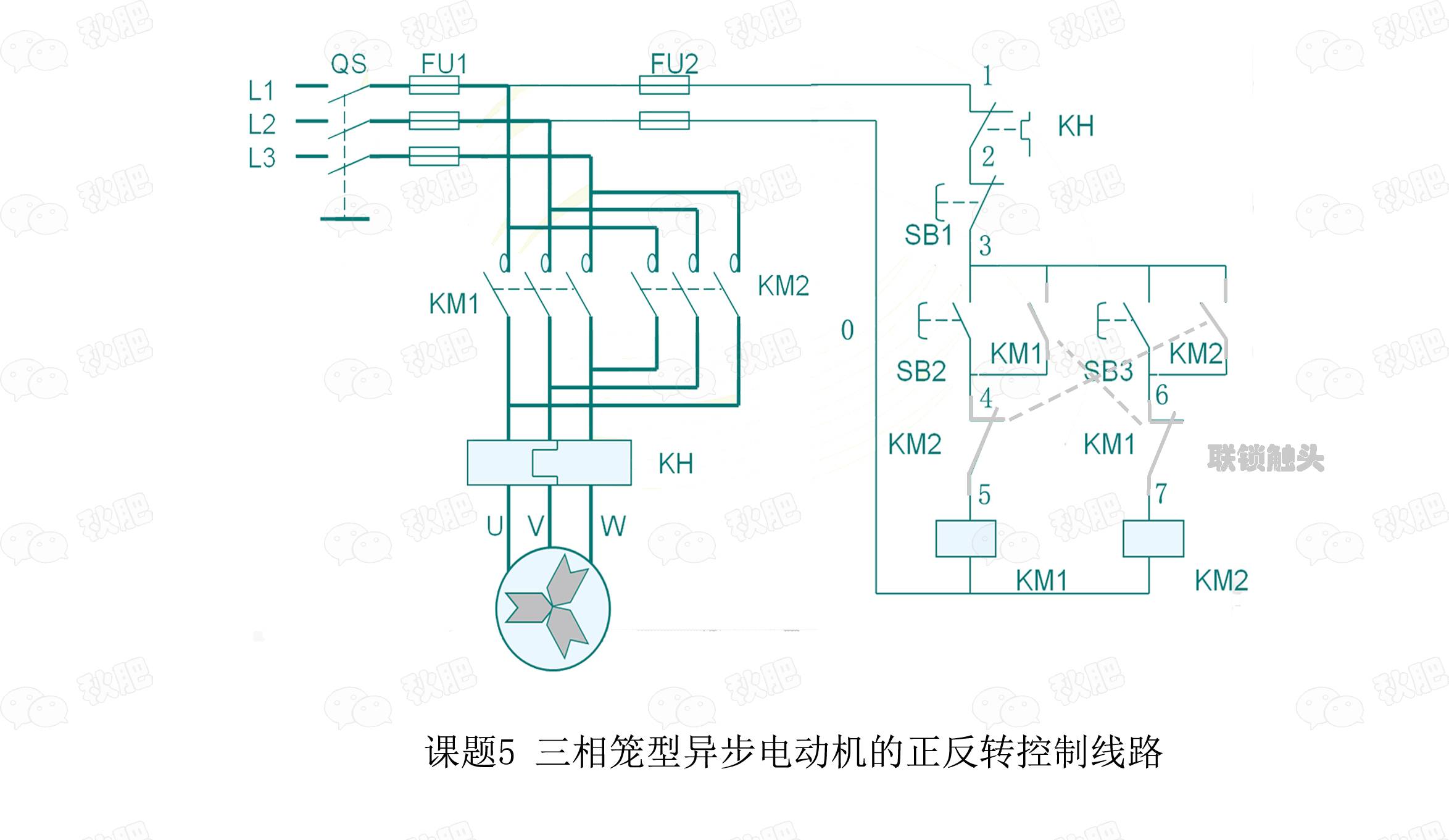 【技术贴】课题5 三相笼型异步电动机的正反转控制线路