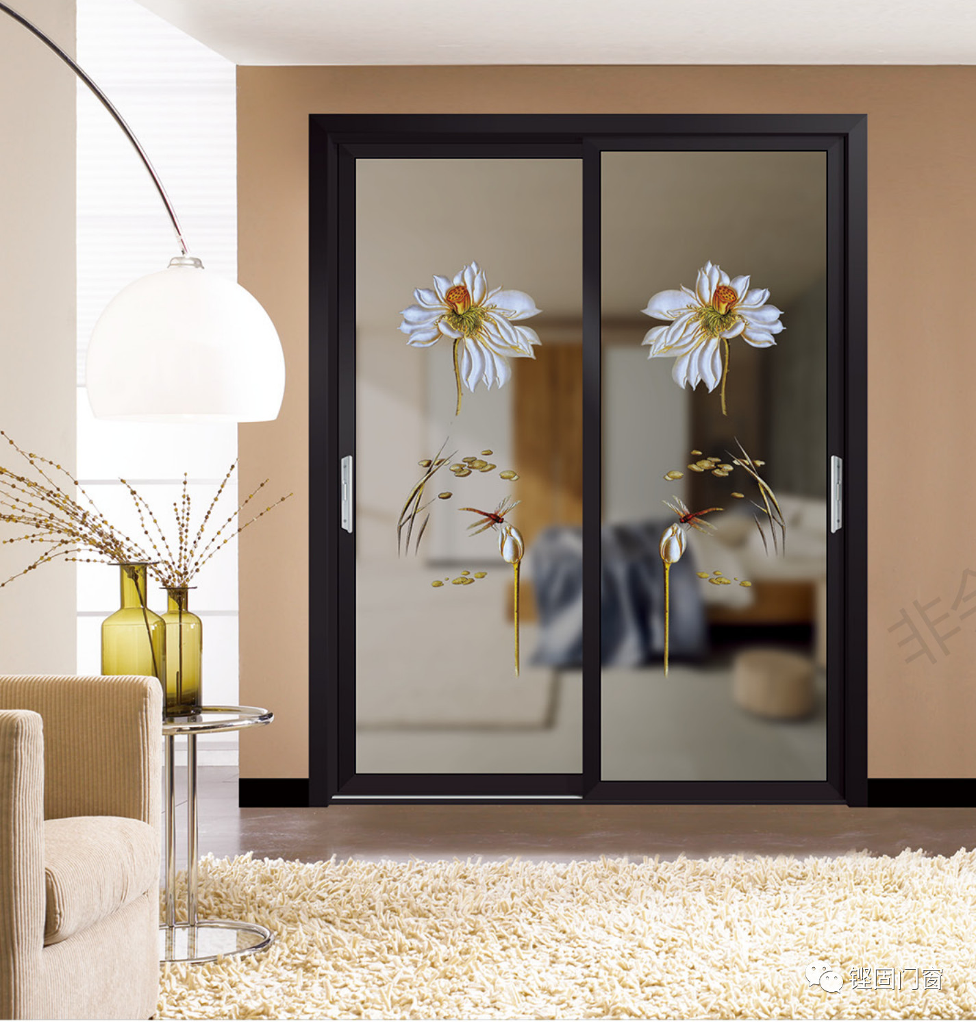 铿固门窗图片 新中式风格门窗效果图
