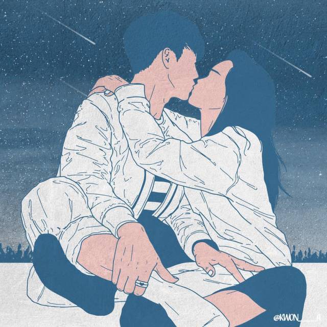 当下最火情侣"18禁"插画,看过一张脸就红了