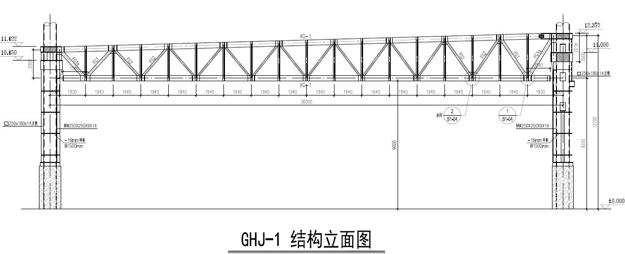 装配式主桁架剖面图