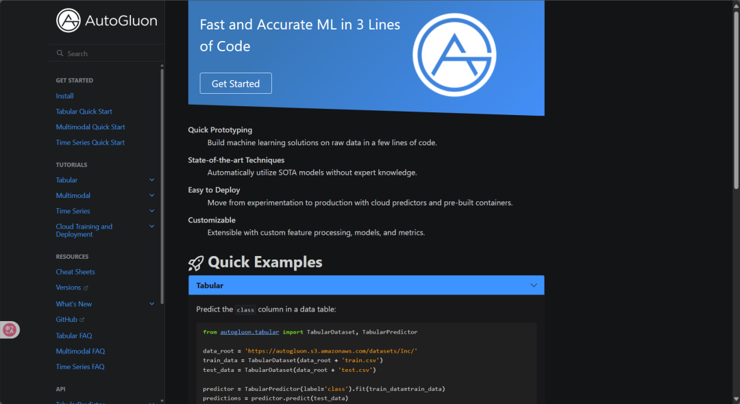 Fast and Accurate ML in 3 Lines of Code