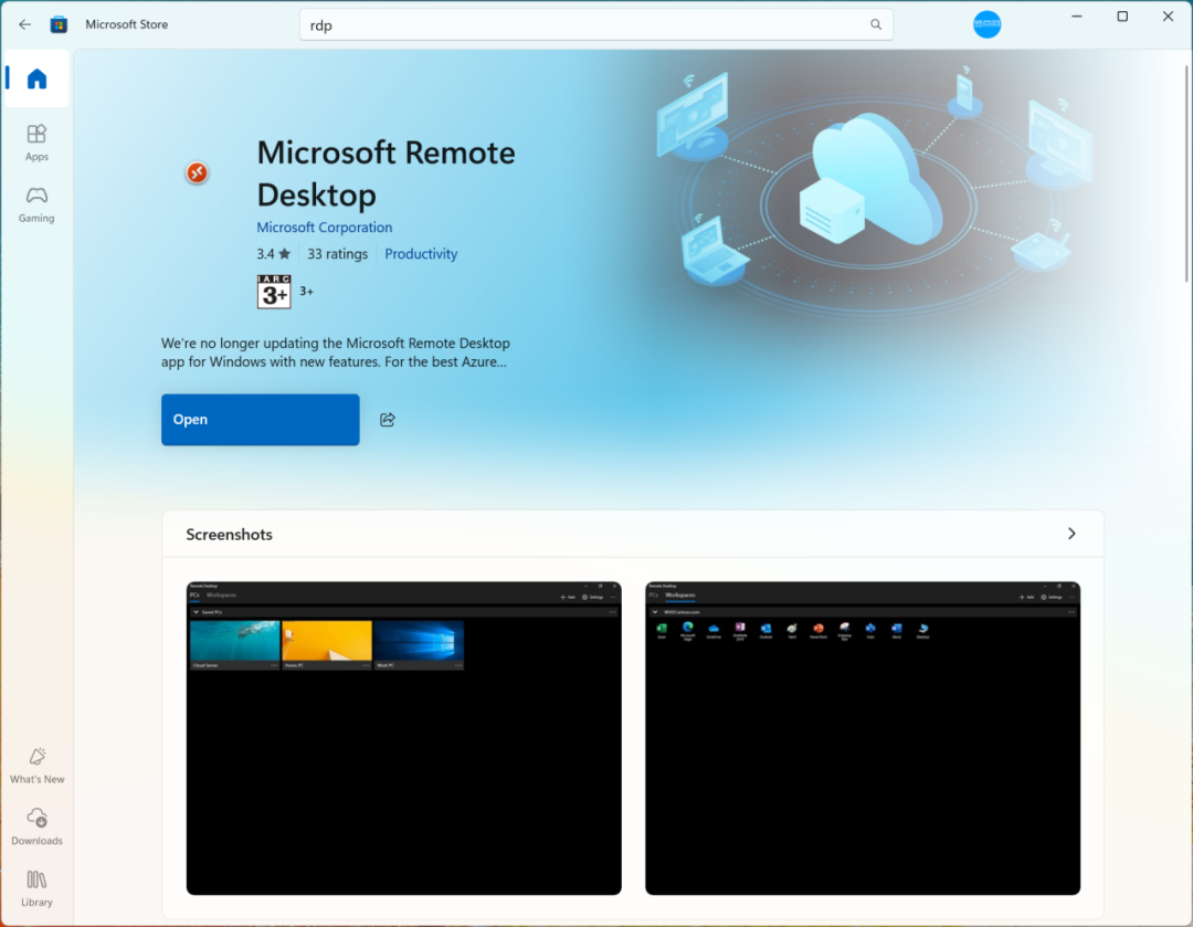 微软将从5月27日起删除商店中的远程桌面应用 用户需使用Windows App连接