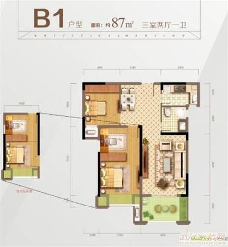 87平天祥尚府現(xiàn)代簡約風格裝修樣板間