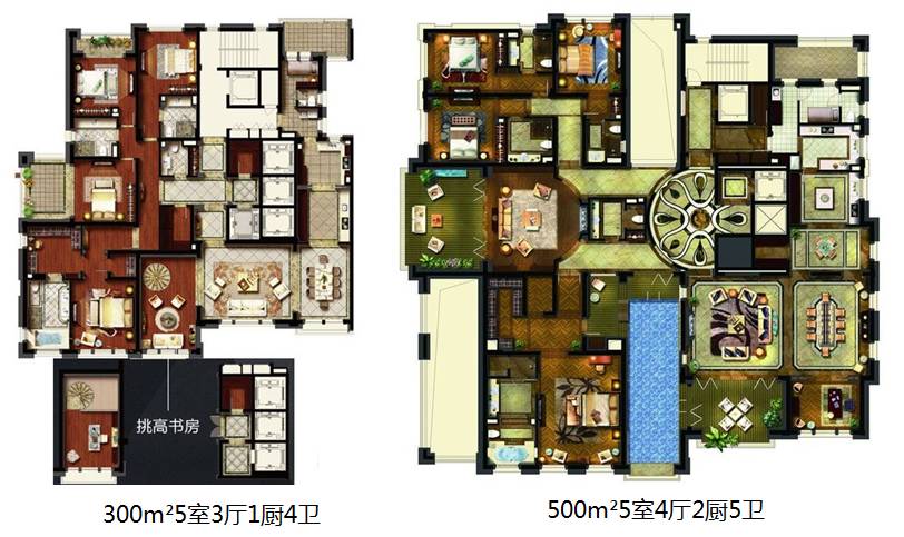 前几期大面积户型图