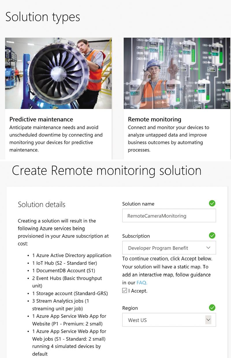 Azure IoT 套件预配置解决方案(上)和远程监视解决方案配置(下)