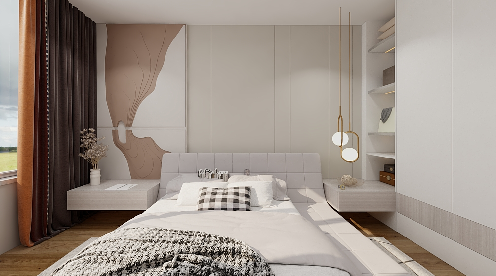 高颜值卧室，这样装真的是yyds！_15