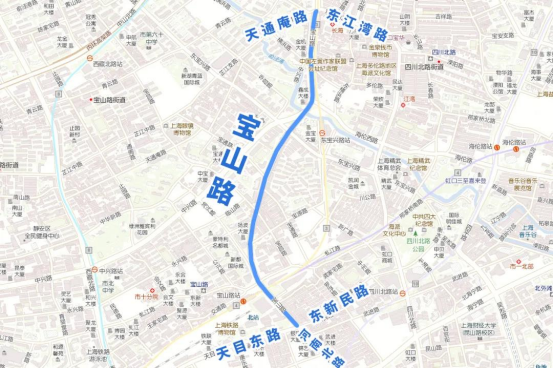 青浦路位于虹口区,南起黄浦路,北至大名路.