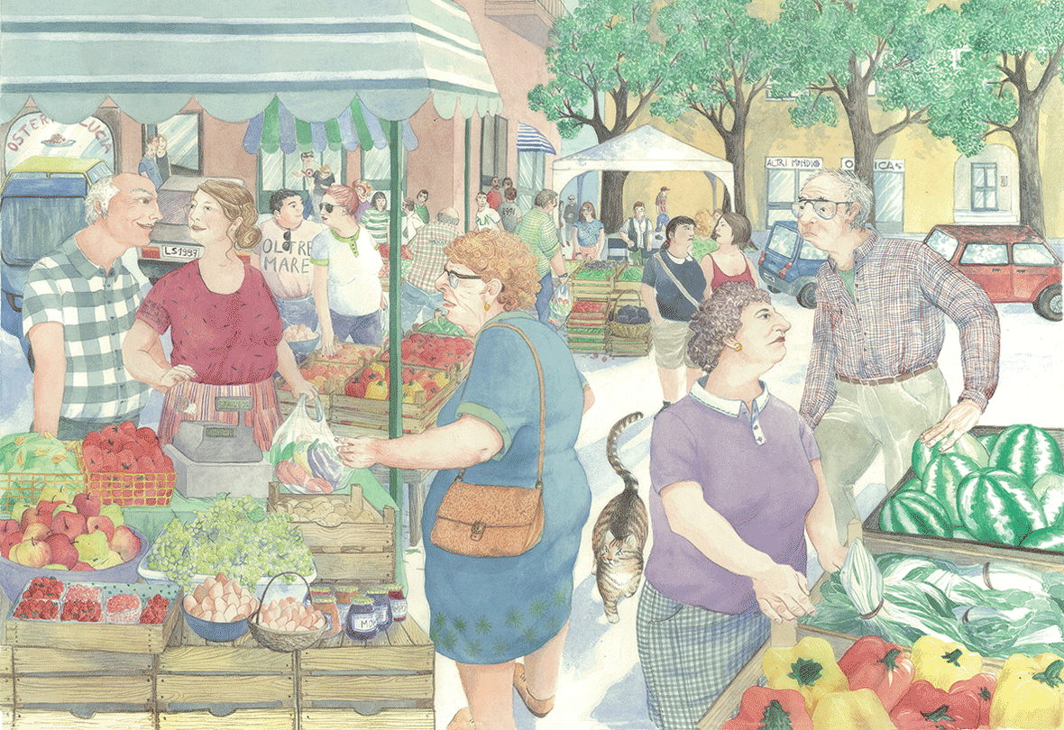 意大利/ lidia squillari/the farmer"s market