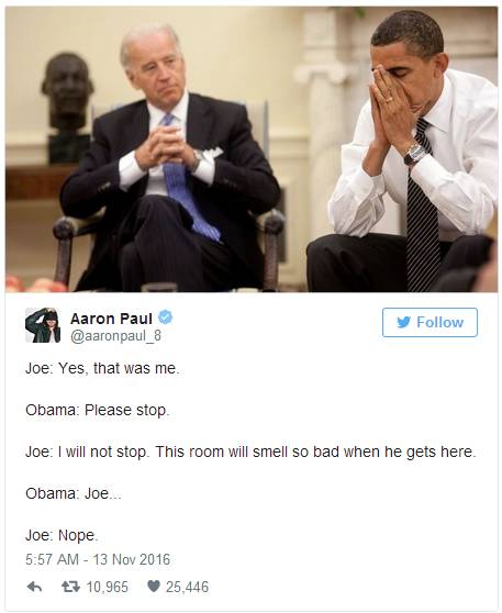 奥巴马给拜登发勋章 白宫