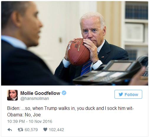 奥巴马给拜登发勋章 白宫