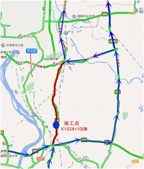 北上分流绕行图