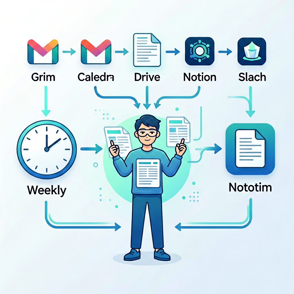 Manus自动化流程：从定时任务到AI处理到Notion同步